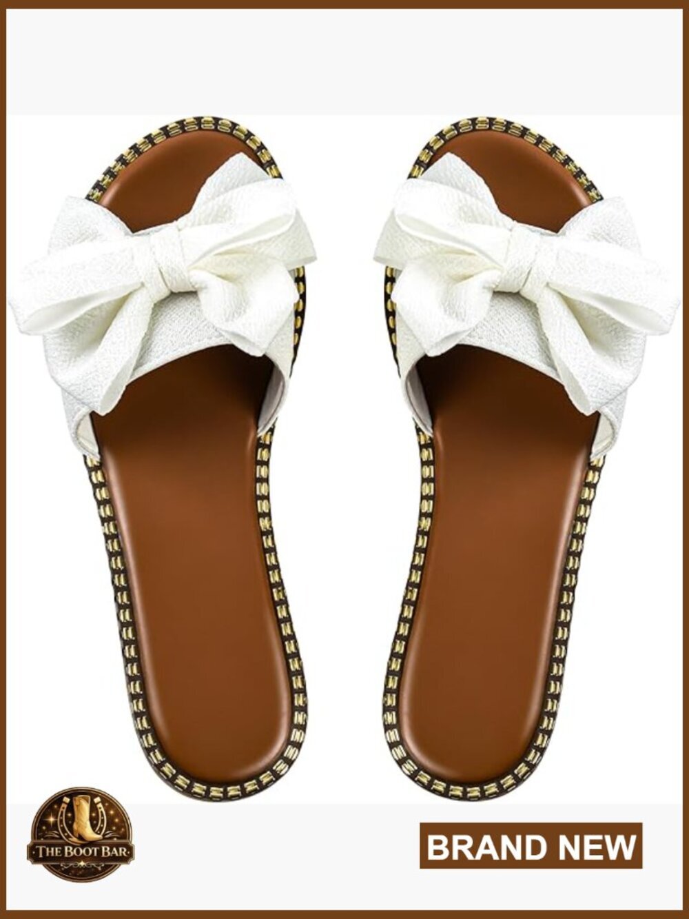 Bow Knot Slides Open Toe Flat Sandals Slip On Slippers